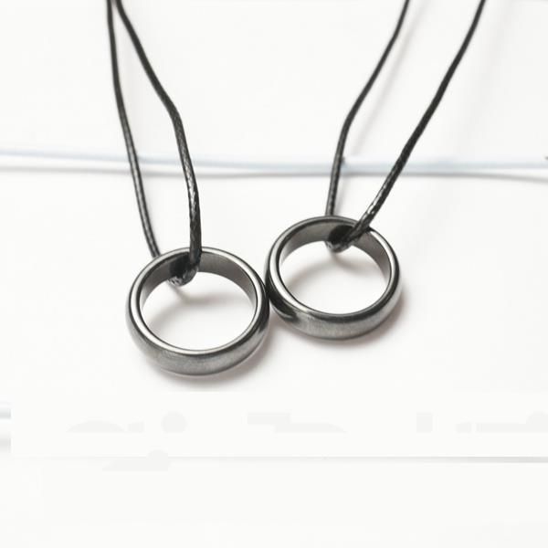 

hematite ring necklace magnet necklace for couples, Silver