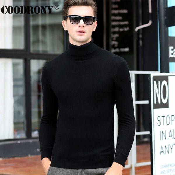 

fashion classic solid color turtleneck sweater men winter warm pullover men slim fit cashmere woolen sweaters 6347 201126, White;black