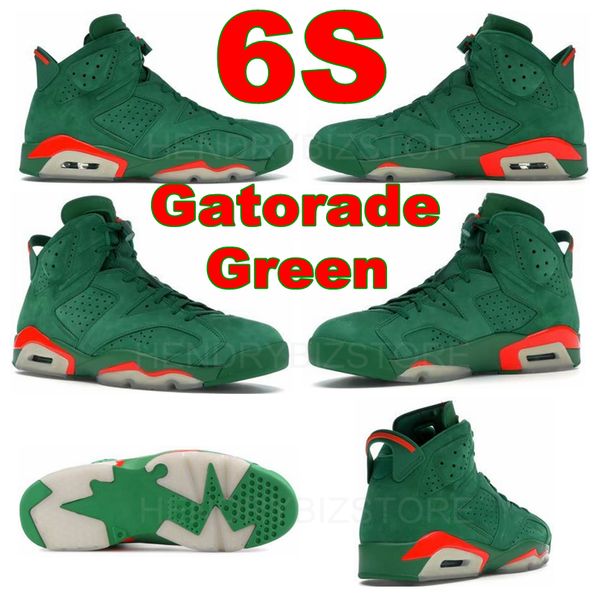 Gatorade Suede Green Pine 6S Scarpe da pallacanestro High Mens Navy Blue Bold Purple Jumpman Sneakers Nero Infrared White Turbo Fierce Abyss Electric Greens With Box