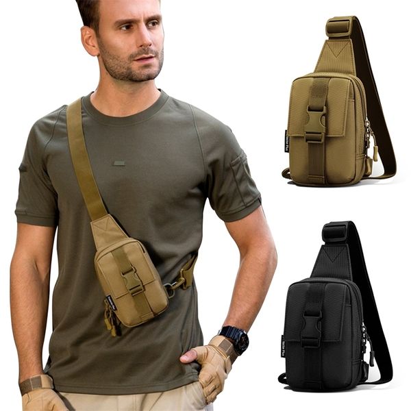 

tactical chest bag military trekking pack edc sports bag shoulder bag crossbody pack assault pouch for hiking cycling camping 220623