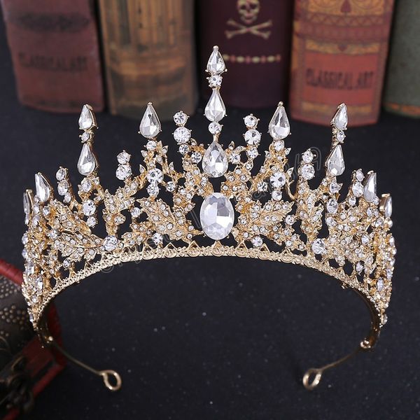 

retro bronze violet purple crystal bridal crowns pageant diadem veil tiaras headbands wedding hair accessories, Slivery;white