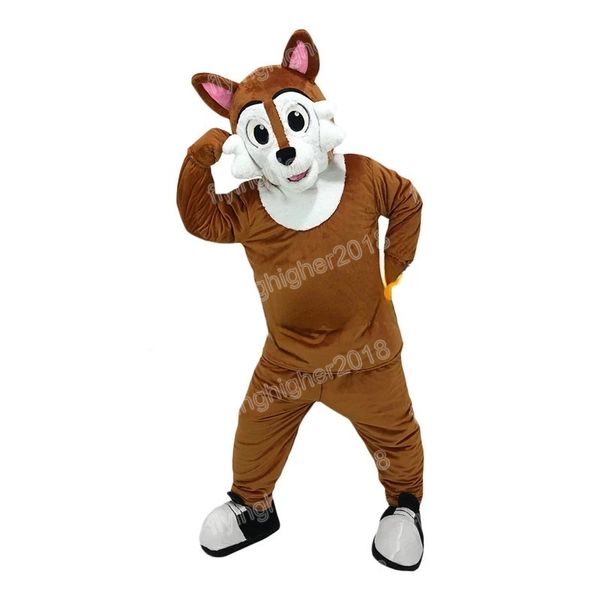 Costume della mascotte del cane di Halloween Personaggio dei cartoni animati Anime Tema Carnevale Abito unisex per adulti Vestito da festa di fantasia di Natale