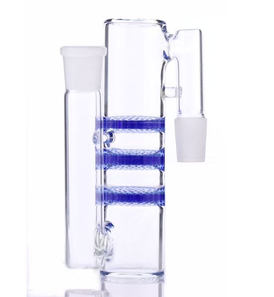 Dreifach-HC-Waben-Aschefänger, 14,5 mm, 14,5 mm oder 18 818, 8 mm Gelenk, hochwertiger Aschefänger aus Glas für Glasbong