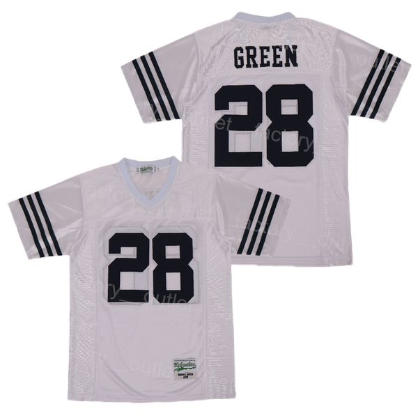 Movie Football Houston Jones High School 28 Darrell Green Jersey Men Breathable College White Team White Color All Stitched University Hip Hop For Sport Fans Sewn on Sale