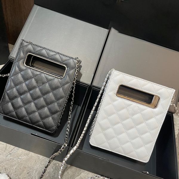 Neues Muster Designer Clutch Abendhandtasche Umschlag Echte Ledertaschen Geldbörse an Kette Geldbörse Mode Dame Umhängetasche Damenhandtaschen Vintage Kartenhalter Geldbörse