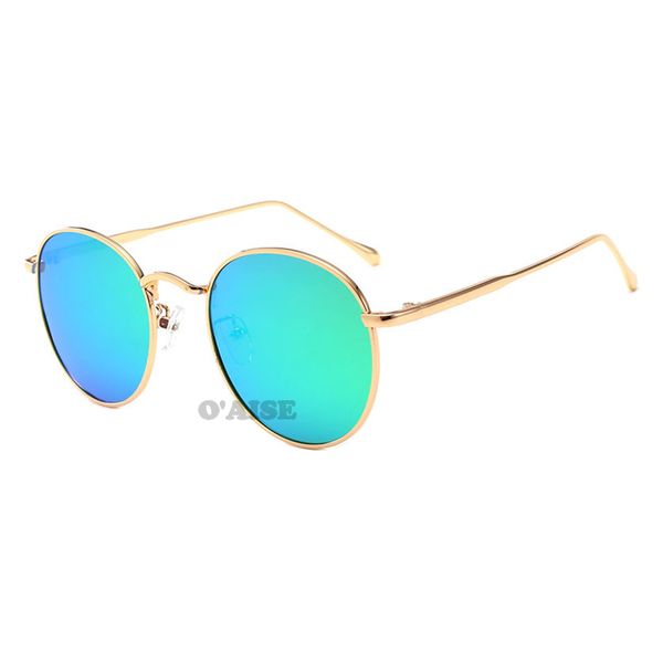

colored mirror lens sunglasses vintage round eyewear hyj40