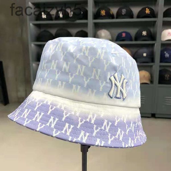 

ball caps designer korean brand version new old flower gradient full-scale fisherman's hat basin small white face, Blue;gray