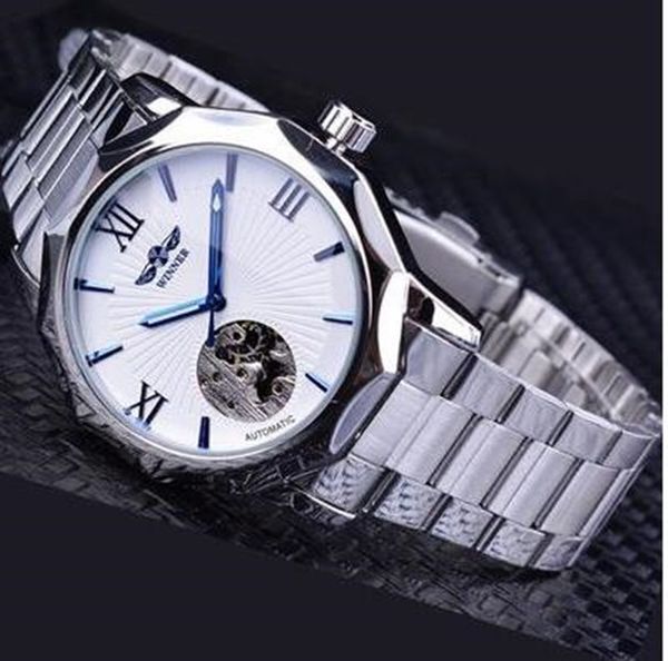 

watches luxury sell winner automatic mechanical white face wn46, Slivery;black