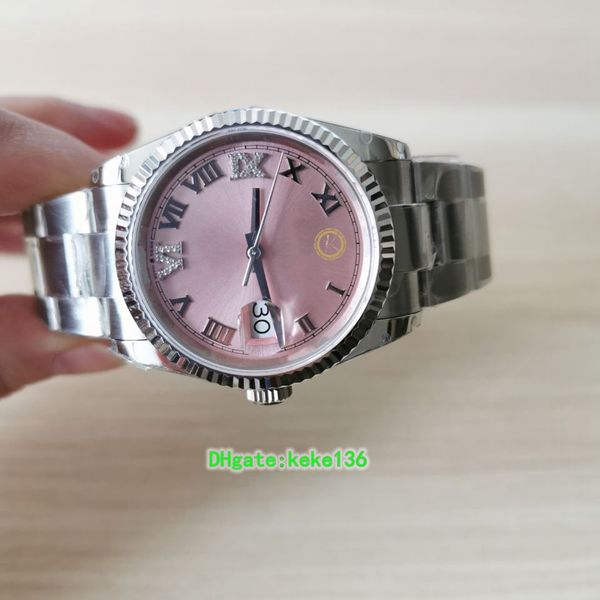 BPF Женские наручные часы 278274 31 мм розовый циферблат из нержавеющей стали 316L устричный браслет люминесцентный сапфир автоматические механические женские часы Topselling часов