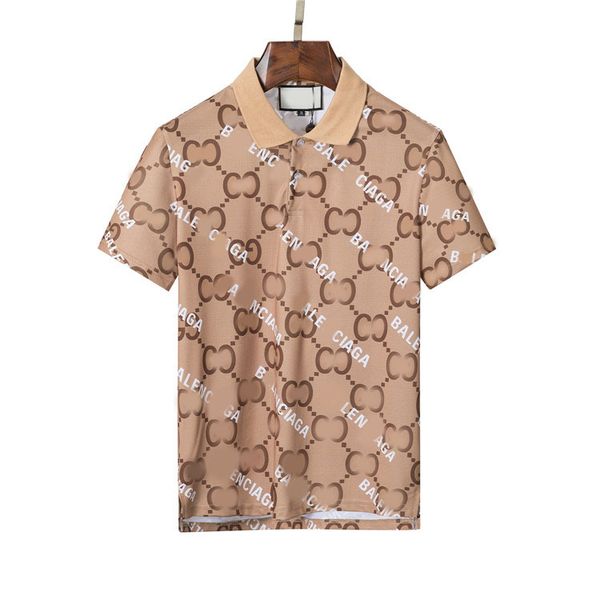 

2020 italian men's designer polo shirts men's high street embroidered garter letter graphic print brand cotton tee m-3xl, White;black