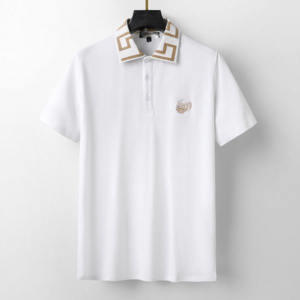 

new polo shirt designer man fashion horse 100% cotton t shirts casual men golf summer polos shirt embroidery high street trend tee asian siz, White;black