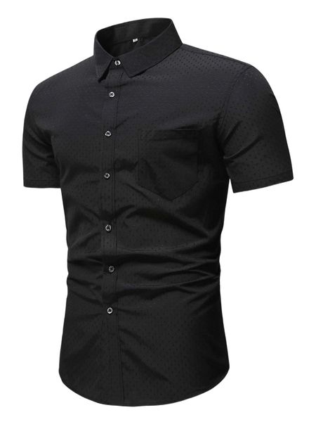 

men one pocket front button up shirt x1kp#, White;black