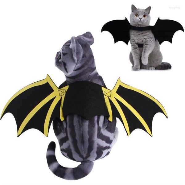 Colarinhos de cachorro colares de halloween bastão asas de gato fantasia para pet para decoração de festa decoração de férias de férias roupas vestir acessórios