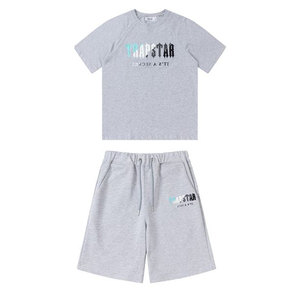

men's tracksuit trapstar london t shirt shorts sportswear fashion women and men tracksuits sweatshirts suits jogger suit london streetw, Gray