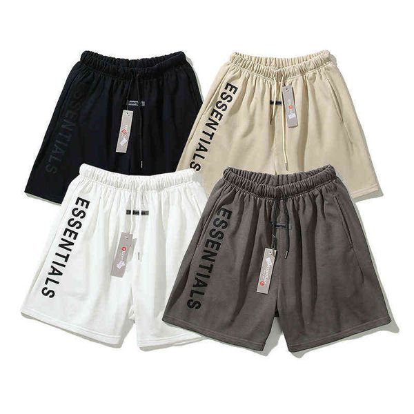 

2022 factory online export fashion design men's and women's same shorts thread sens leisure fitns, White;black