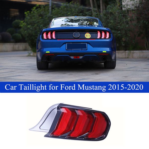 Montagem da luz traseira do sinal dinâmico de giro para o carro para Ford Mustang Light 2015-2020 Ruptura do freio traseiro Acessórios automotivos da lâmpada reversa de freio