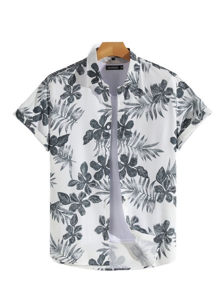 

men random tropical print shirt without tee v6uk#, White;black