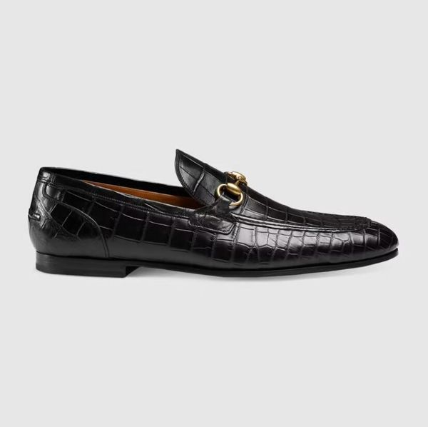 

dress men business flats shoes genuine leather horse loafer oxfords casual shoe leathers loafers with double q and web size 38-46 box super, Black