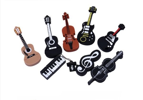 

music model usb flash drive guitar pen drive violin pendrive cello memory stick beth u disk key chain 16gb 32gb 64gb