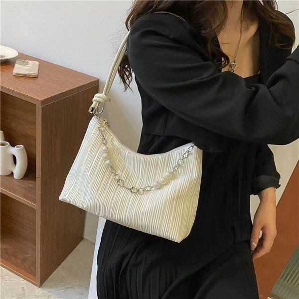 

fashion bead chain shoulder strap axillary bag decoration design women handbag bags