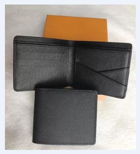 

2021 paris fashion men short bifold wallet coin pouch bags lady leather mini wallets purse with serial number box dust bag292o, Red;black