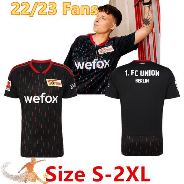

union berlin 22 23 soccer jerseys kruse haraguchi trimmel andrich friedrich 21/22 hertha bsc pia tek cunha cordoba darida selke khedira jers, Black;yellow