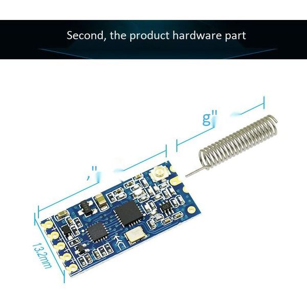 Circuitos integrados 10pcs 433MHz HC-12 SI4463 SI4438 Módulo de porta serial sem fio 1000m Substitua o Etooth novo e original