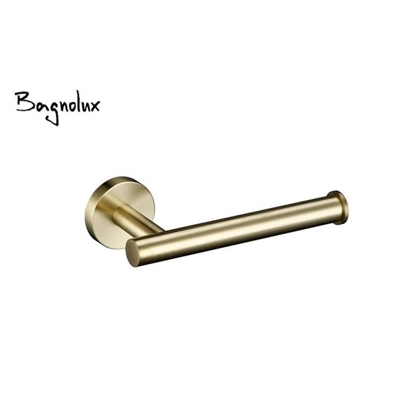 Bagnolux de alta qualidade 100% Brass Protection Post Post Post Papel de papel higiênico Montante da parede Banheiro banheiro lavatório Rolo de tecido de ouro T200425