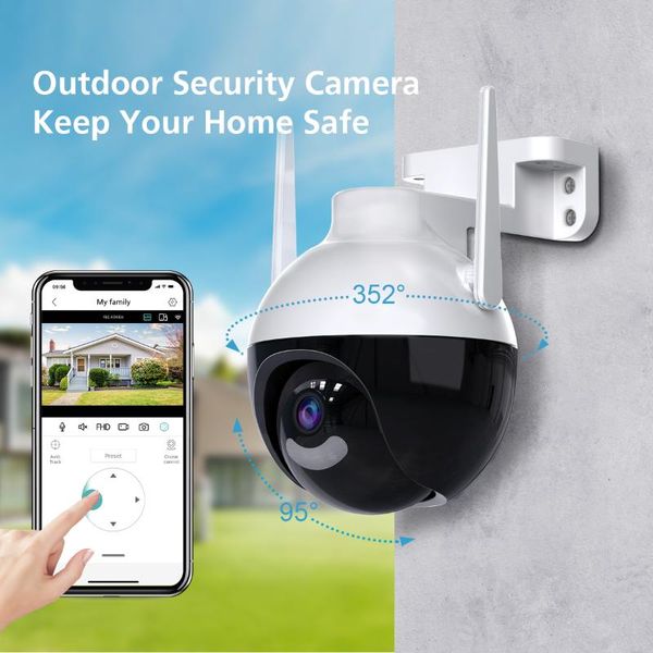 Telecamere IP Wouwon Ultra HD 4MP 5MP PTZ Dome WiFi per esterni Telecamera CCTV Video Sorveglianza di sicurezza ICSee XMEyeIP