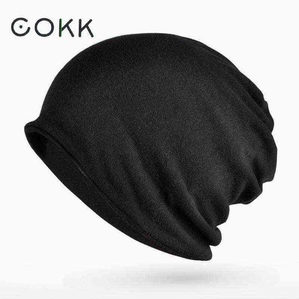 Cokk Beanie Stocking Hat Cappelli invernali maschili per donna Uomo Berretto lavorato a maglia unisex Uomo Skullies Cappelli Warm Tulip Band Cappello cofano femminile J220722