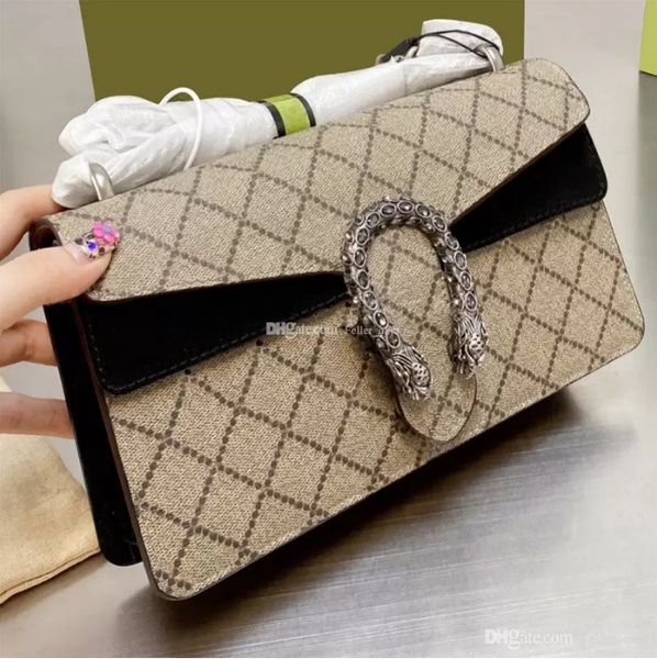 

2022 fashion designer handbag shoulder chain bag clutch flap totes bags wallet check velour thread purse solid hasp square stripes with box