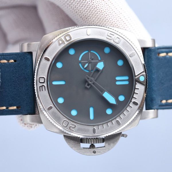 

mens watch 2555 fully automatic mechanical movement watches 47mm montre de luxe sappire super luminous business wristwatch 904l stainless st, Slivery;brown