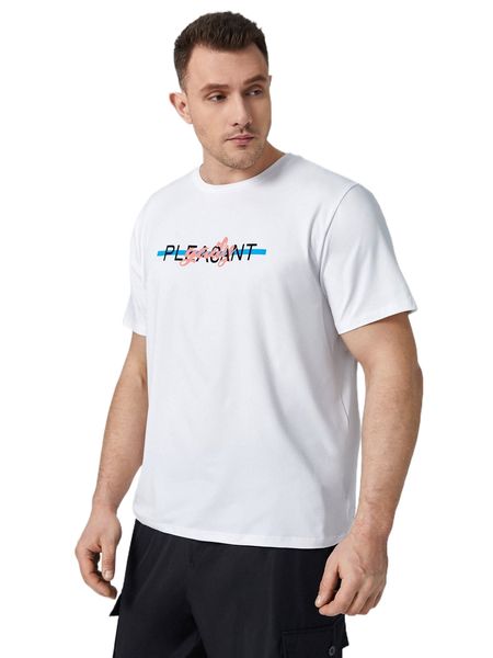 

extended sizes men letter graphic tee g2uc#, White;black