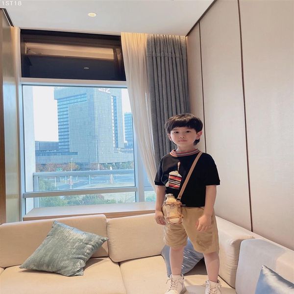 

2021 t shirt kids summer cartoon t-shirt boys girls causal tees fashion tshirt children2564, Blue