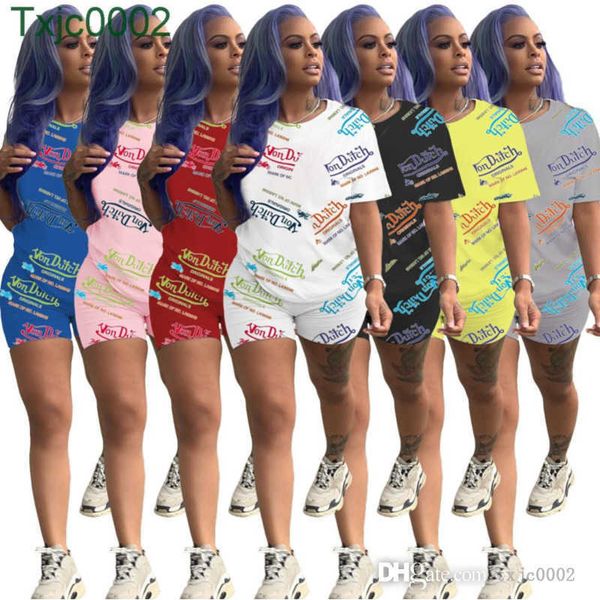 

2022 womens short sleeve tracksuits designer clothing jogging biker suits summer letter printed two piece shorts set, Gray
