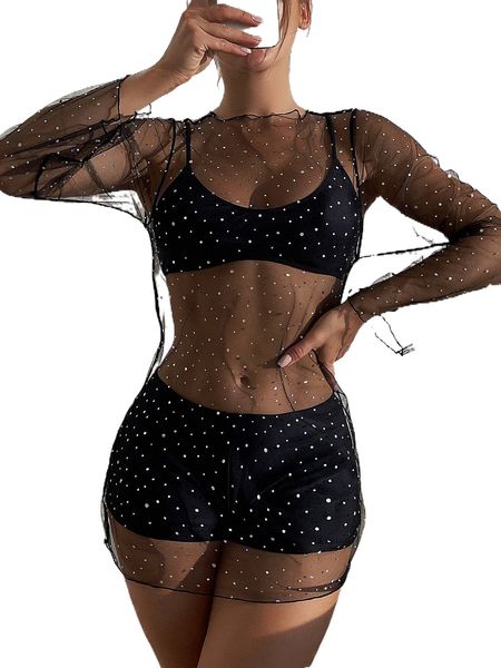 

plain bikini swimsuit with cover up x1c7#, White;black