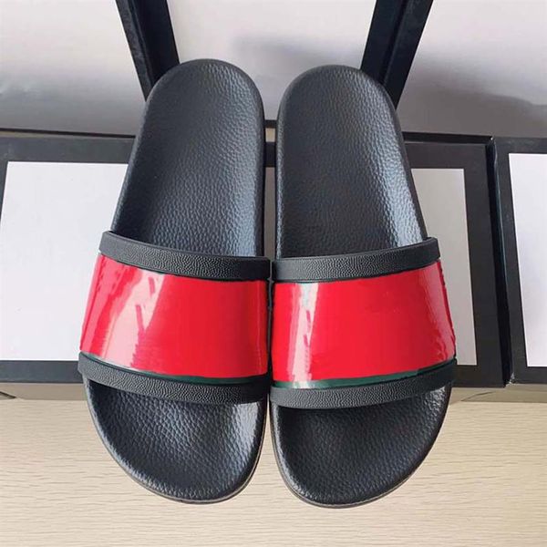 

2021 woman man sandals quality stylish slipper fashion classics men women flat shoes slide eu35-45 with box 04236a, Black