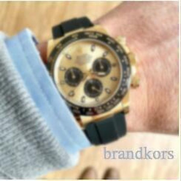 

aaa famous brand rolex 40mm men watches band automatic menchanical movement rubber sapphire glass with original green boxes rolexwatch aaa#, Black;brown