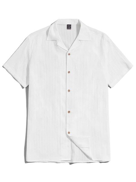 

men solid button up shirt t0n9#, White;black