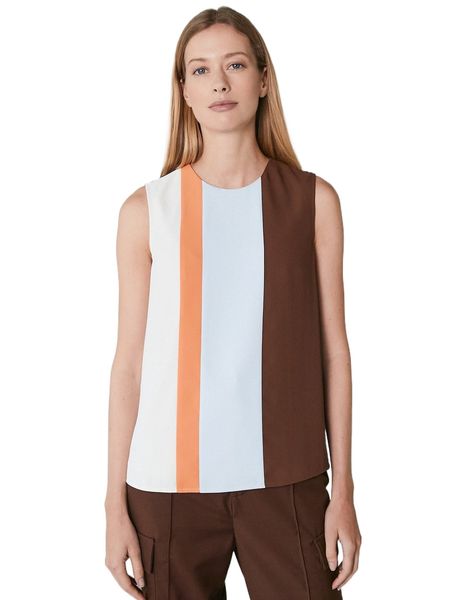 

motf premium colorblock sleeveless e8cm#, White