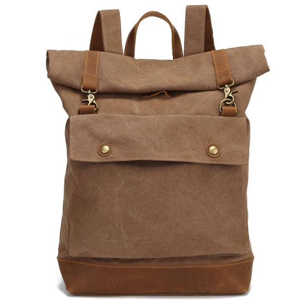 Backpack School Vintage Canvas Laptop Sırt Çantaları Erkekler Geri Paket Seyahat Çantaları Kadınlar Sırıltılar Mochilas Para Mujerbackpack