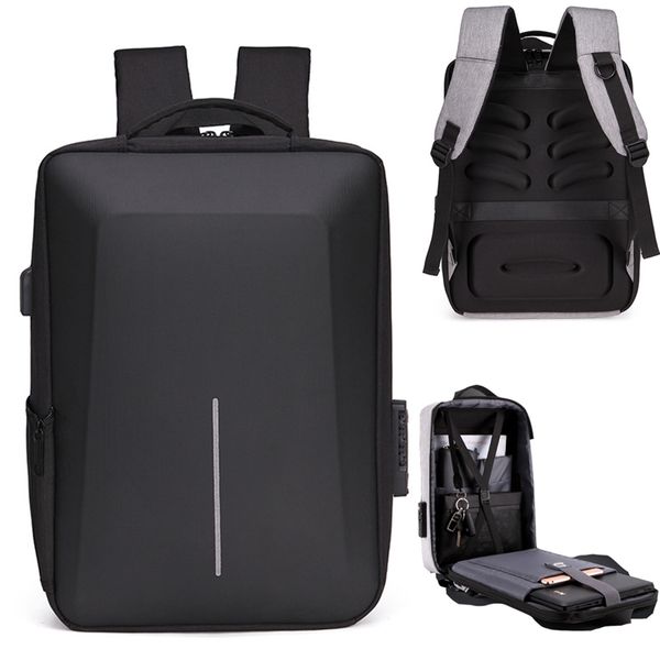 

mens reflective strip multifunctional anti theft backpack 156 inch lapnotebook usb travel bag rucksack school bag for male 220707