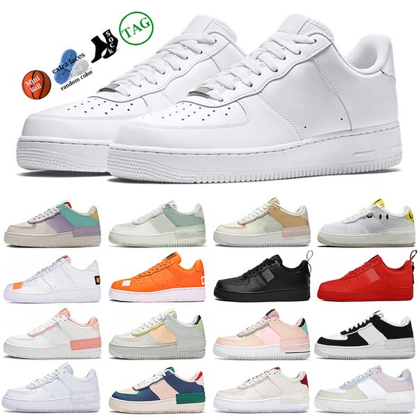 

running shoes airforces 1 men women classic triple white force shoe utility black pistachio frost pastel aurora wheat trainers sports sneake
