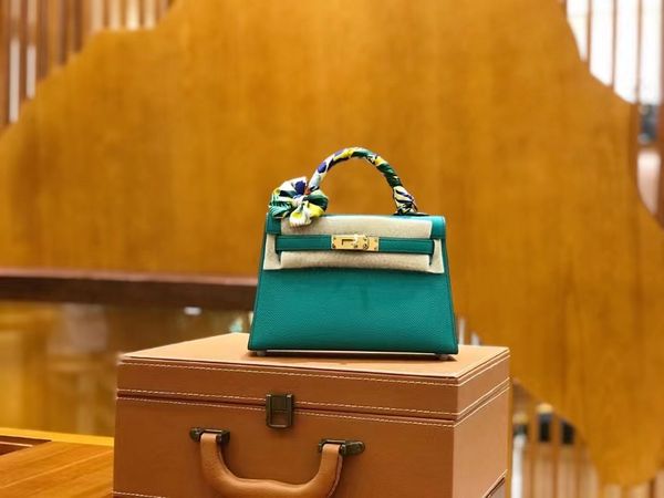 

fashion shoulder bag original niche luxury leather epsom handbag high-grade texture handmade high-end evening bag designer women