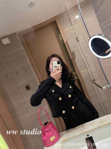 

women's jackets designer 2022 spring new fashion double row button temperament commuting dark pattern jacquard suit collar short coat w, Black;brown