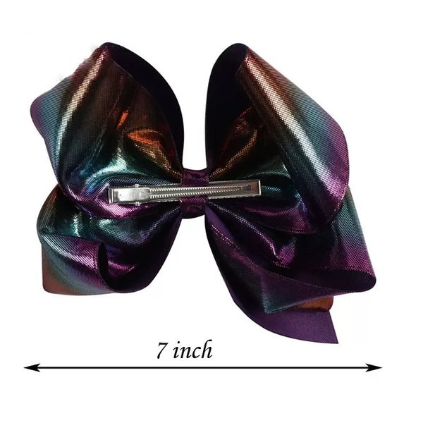

2020 children sequins bow hairpin baby girls mermaid hair cartoon accessories kids barrettes 7-8 inches, Slivery;white