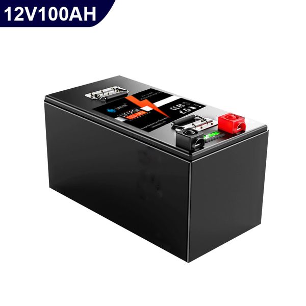 Новый класс A LifePO412V100AH ​​встроенный BMS-дисплей SEFTICATE SEFTICATE для гольф-тележки VOLHLIFT Camping Truck Forklift PV может быть установлен с Bluetooth