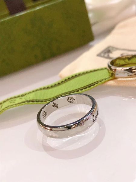 

fashion silver ring designer women mens rings luxurys designers jewelry skeleton party gift street letter g size 6789