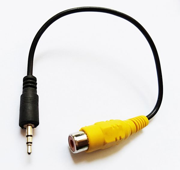 Kabel, Cinch-Buchse auf 3-poligen 2,5-mm-Stereo-Klinkenstecker, Adapter für GPS, Avin-Konverter, Videokabel, 20 cm/300 Stück