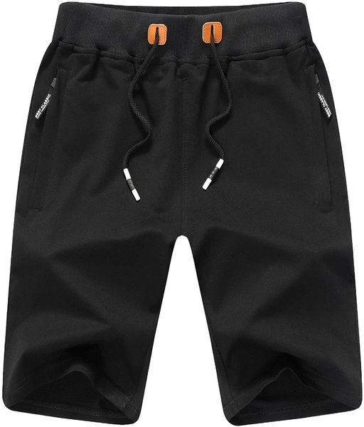

mens casual shorts workout running drawstring shorts with elastic waist zipper pockets j0r9#, White;black
